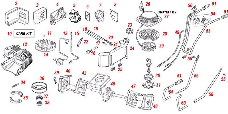 Honda Tiller Parts List